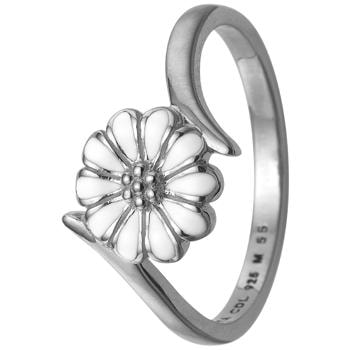Model 2.22.A, 9 mm marguerit ring med et lille tvist hos Guldsmykket.dk